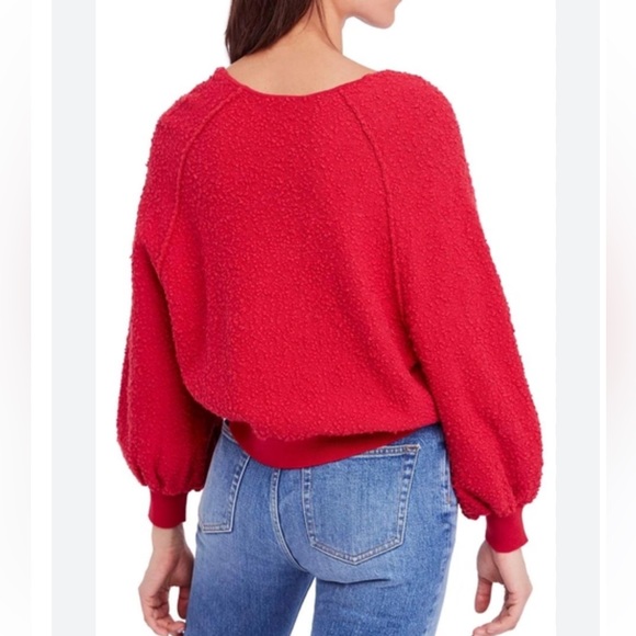 Free People Found my Friend sweater red - Picture 2 of 16